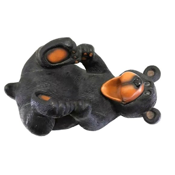 Rivers Edge Black Bear Figurine Wine Bottle Holder Caddy Home Decor 11-in NWB - Picture 3 of 5